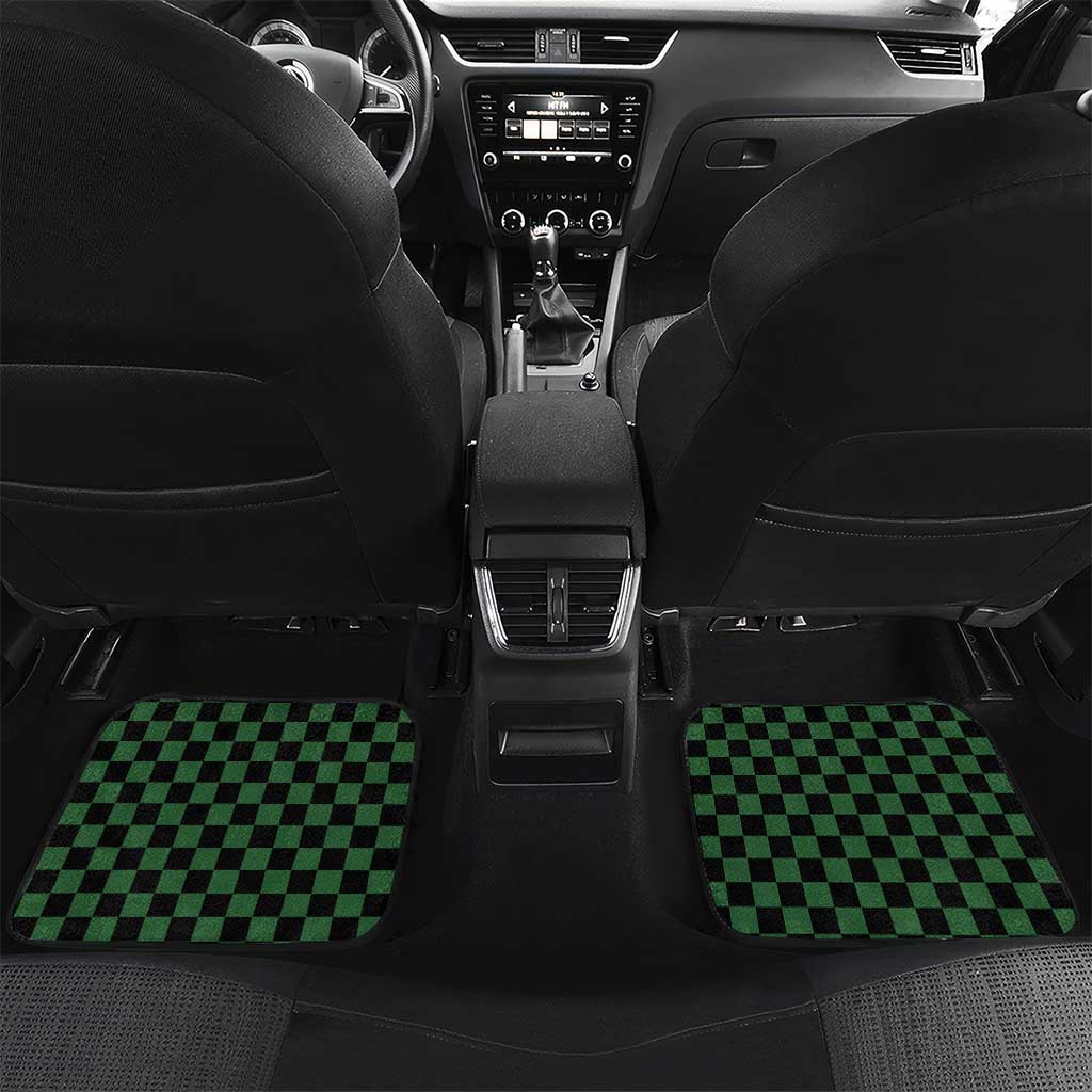 Japanese Asanoha Pattern Car Mats Sun Flame Slayer Dragon Hinokami Kagura Spirit - Polynesian Pride