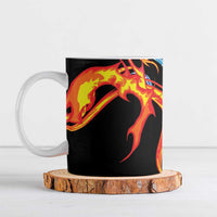 Japanese Asanoha Pattern Ceramic Mug Sun Flame Slayer Dragon Hinokami Kagura Spirit - Polynesian Pride