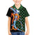 Japanese Asanoha Pattern Family Matching Off Shoulder Short Dress and Hawaiian Shirt Sun Flame Slayer Dragon Hinokami Kagura Spirit - Polynesian Pride