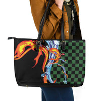 Japanese Asanoha Pattern Leather Tote Bag Sun Flame Slayer Dragon Hinokami Kagura Spirit LT9 - Polynesian Pride