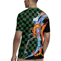 Japanese Asanoha Pattern Rugby Jersey Sun Flame Slayer Dragon Hinokami Kagura Spirit - Polynesian Pride