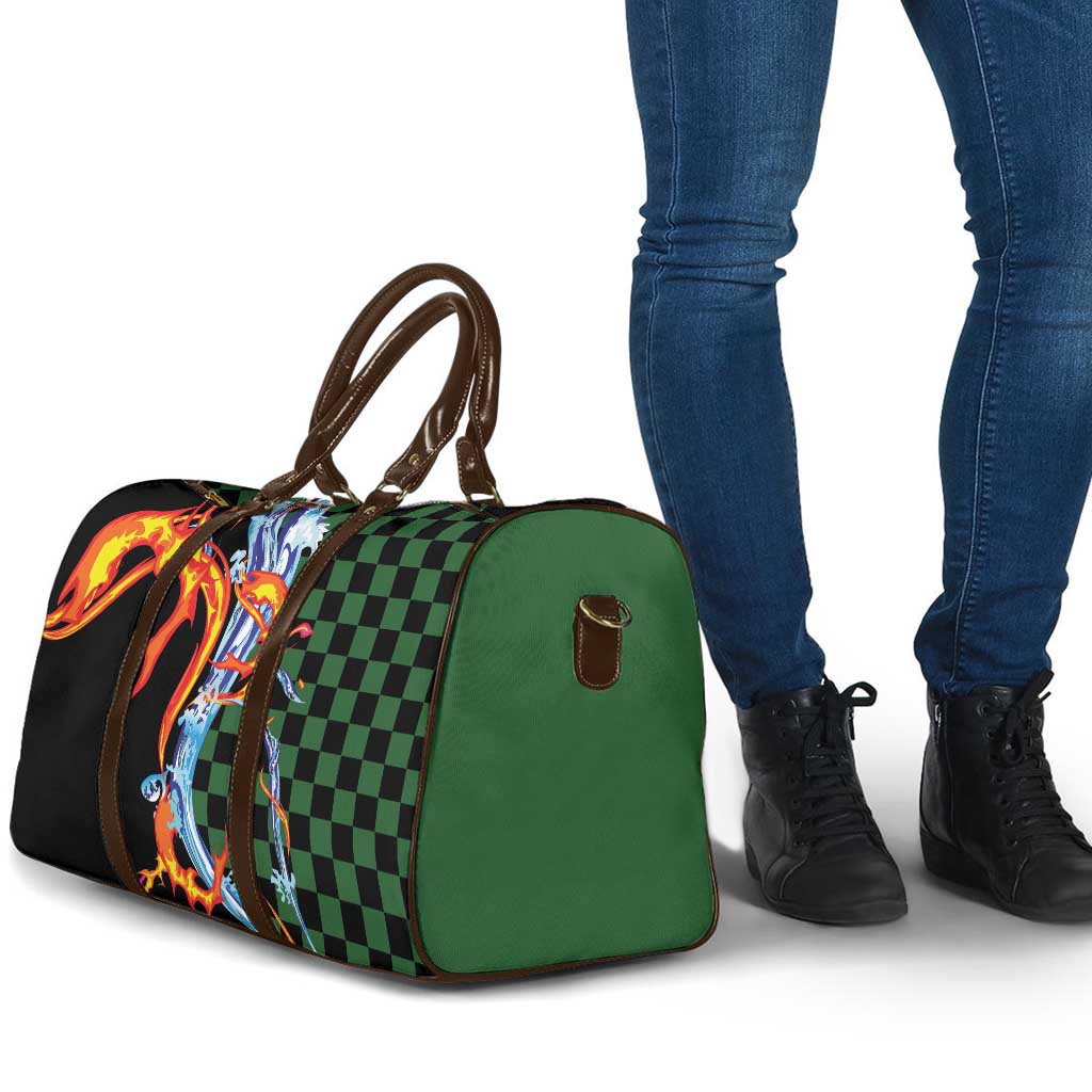 Japanese Asanoha Pattern Travel Bag Sun Flame Slayer Dragon Hinokami Kagura Spirit LT9 - Polynesian Pride