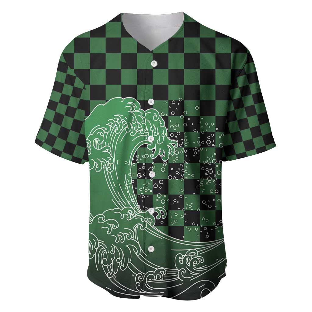 Japanese Asanoha Pattern Baseball Jersey Water Breathing Slayer Dragon - Polynesian Pride
