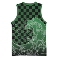 Japanese Asanoha Pattern Basketball Jersey Water Breathing Slayer Dragon - Polynesian Pride