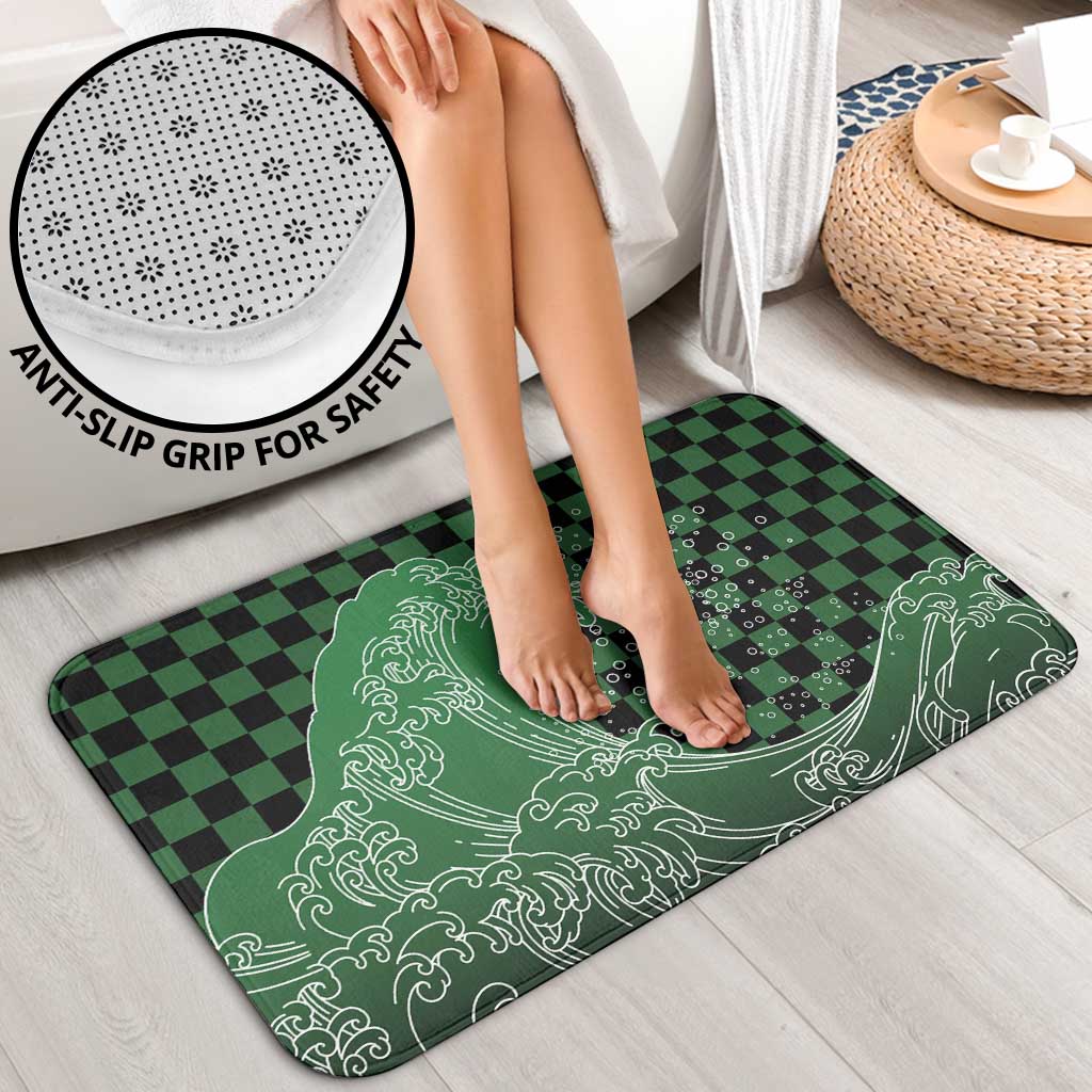 Japanese Asanoha Pattern Bathroom Set Water Breathing Slayer Dragon - Polynesian Pride