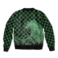 Japanese Asanoha Pattern Bomber Jacket Water Breathing Slayer Dragon LT9 - Polynesian Pride