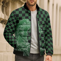 Japanese Asanoha Pattern Bomber Puffer Jacket Water Breathing Slayer Dragon LT9 - Polynesian Pride