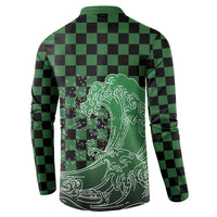 Japanese Asanoha Pattern Button Sweatshirt Water Breathing Slayer Dragon LT9 - Polynesian Pride