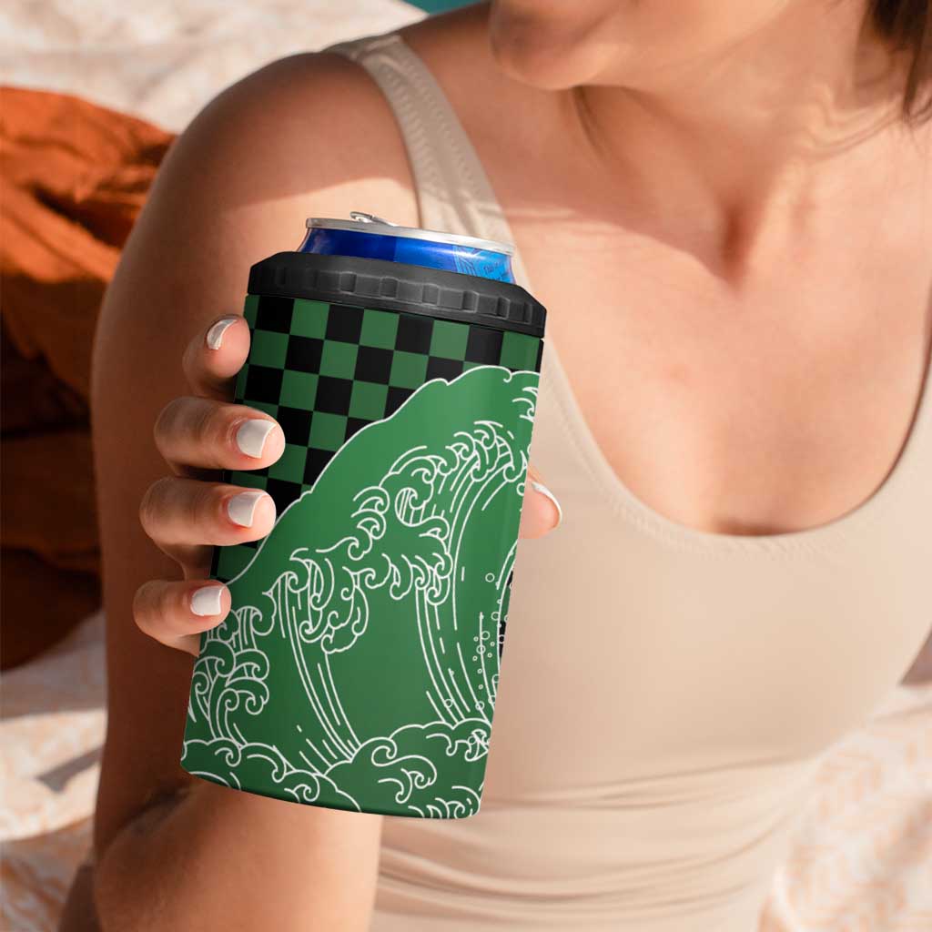 Japanese Asanoha Pattern 4 in 1 Can Cooler Tumbler Water Breathing Slayer Dragon - Polynesian Pride