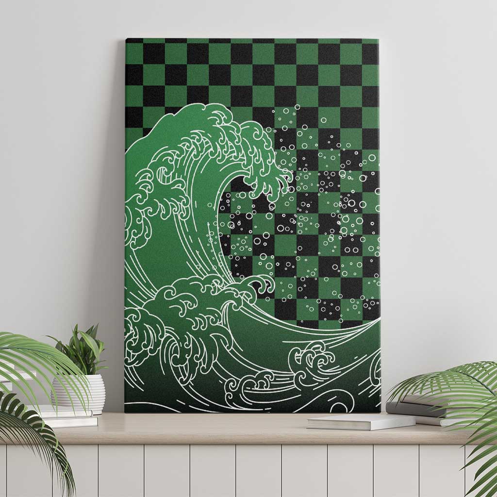Japanese Asanoha Pattern Canvas Wall Art Water Breathing Slayer Dragon - Polynesian Pride