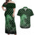 Japanese Asanoha Pattern Couples Matching Off Shoulder Maxi Dress and Hawaiian Shirt Water Breathing Slayer Dragon - Polynesian Pride
