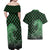 Japanese Asanoha Pattern Couples Matching Off Shoulder Maxi Dress and Hawaiian Shirt Water Breathing Slayer Dragon - Polynesian Pride