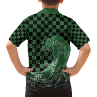Japanese Asanoha Pattern Family Matching Puletasi and Hawaiian Shirt Water Breathing Slayer Dragon LT9 - Polynesian Pride