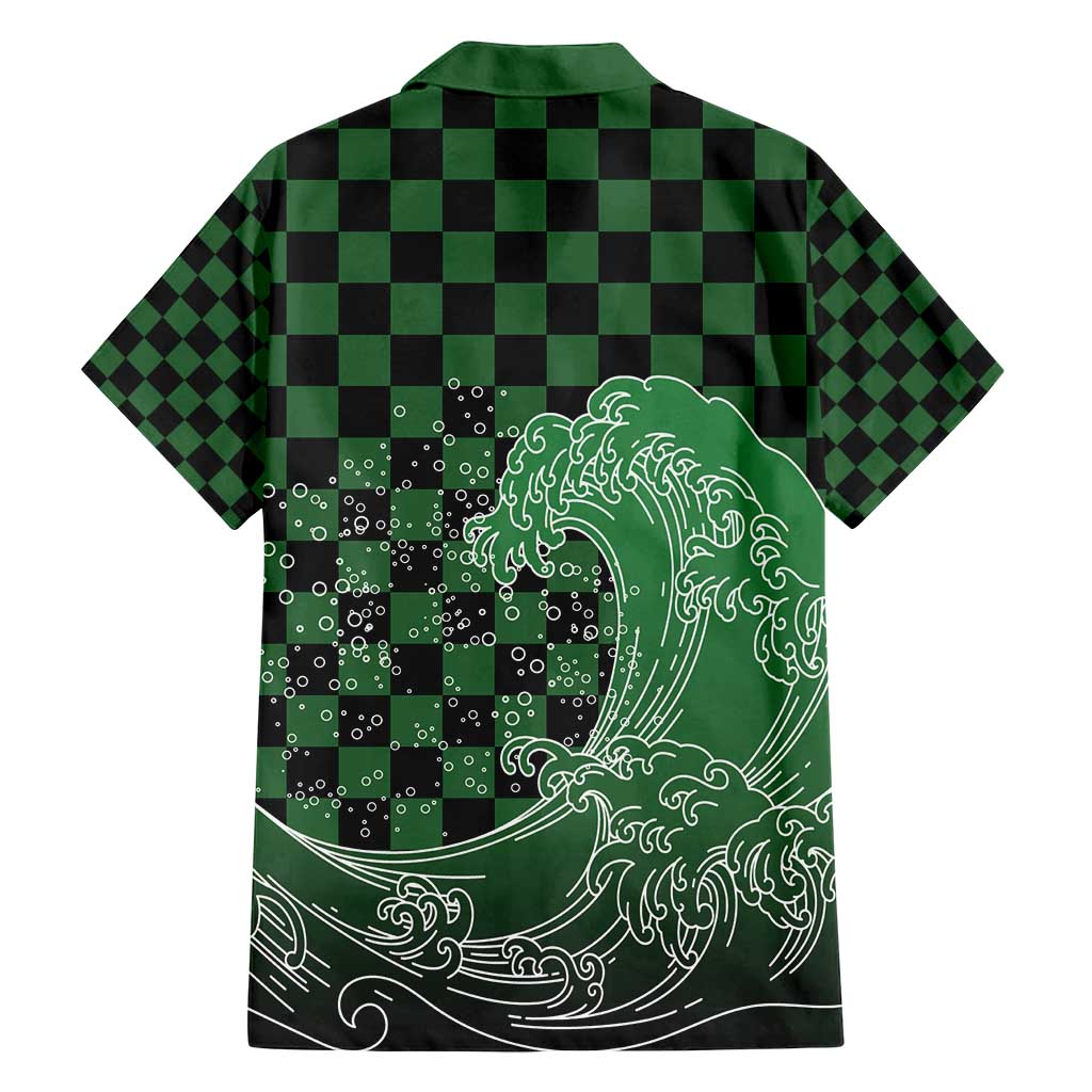 Japanese Asanoha Pattern Family Matching Puletasi and Hawaiian Shirt Water Breathing Slayer Dragon LT9 - Polynesian Pride
