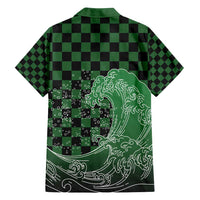Japanese Asanoha Pattern Family Matching Puletasi and Hawaiian Shirt Water Breathing Slayer Dragon LT9 - Polynesian Pride