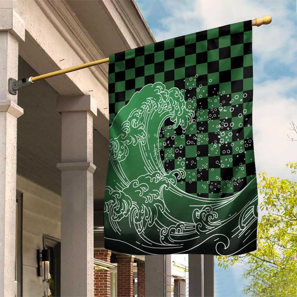 Japanese Asanoha Pattern Garden Flag Water Breathing Slayer Dragon - Polynesian Pride