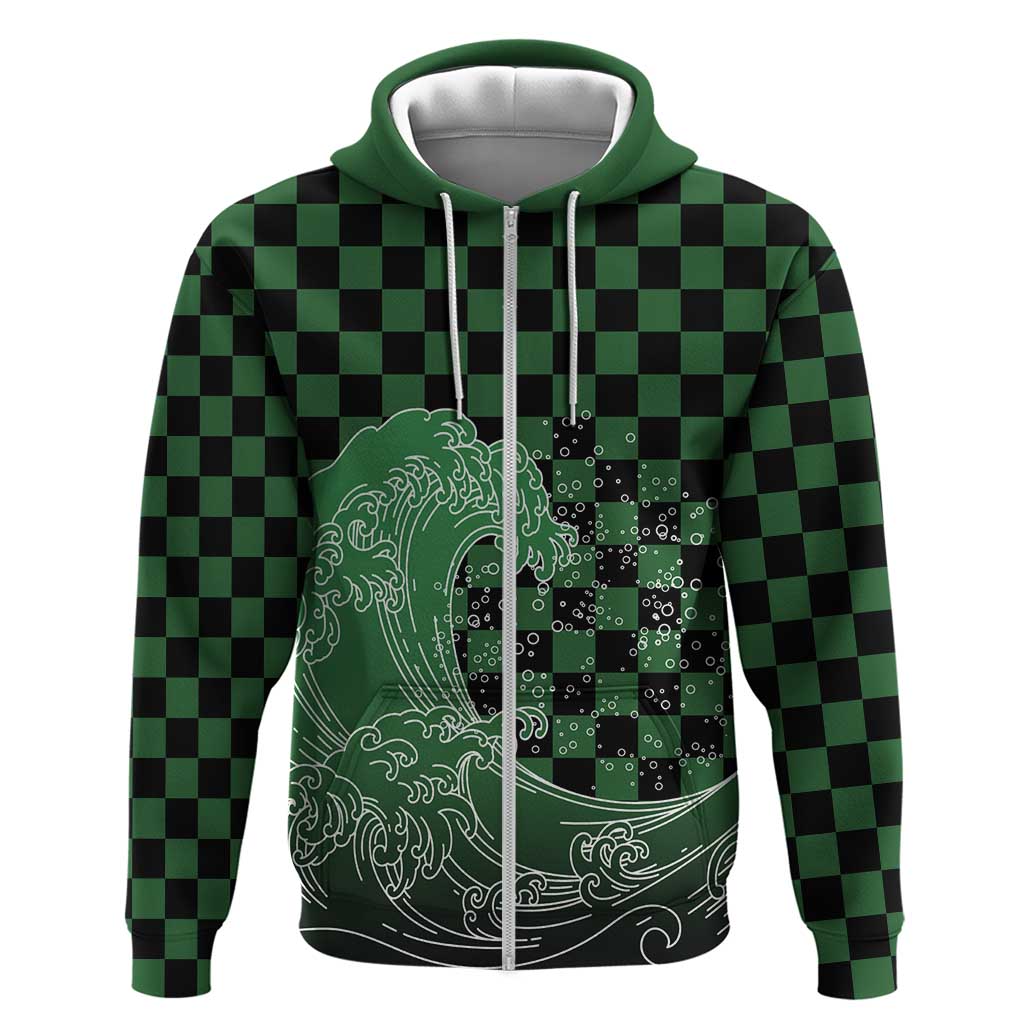 Japanese Asanoha Pattern Hoodie Water Breathing Slayer Dragon - Polynesian Pride