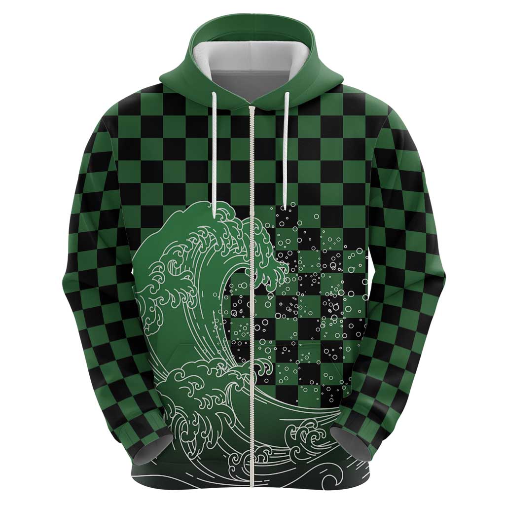 Japanese Asanoha Pattern Hoodie Water Breathing Slayer Dragon - Polynesian Pride