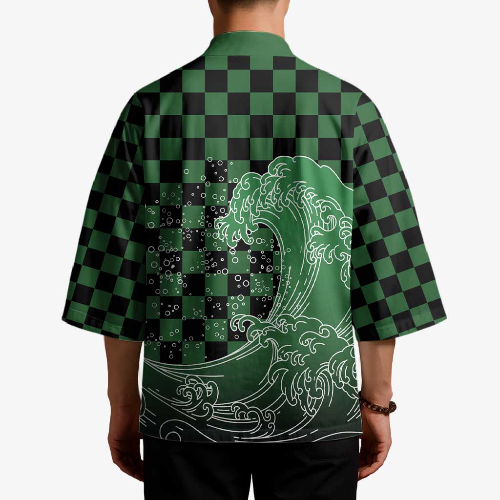 Japanese Asanoha Pattern Kimono Water Breathing Slayer Dragon - Polynesian Pride