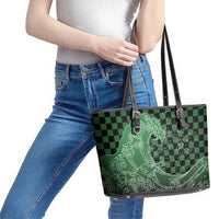 Japanese Asanoha Pattern Leather Tote Bag Water Breathing Slayer Dragon LT9 - Polynesian Pride