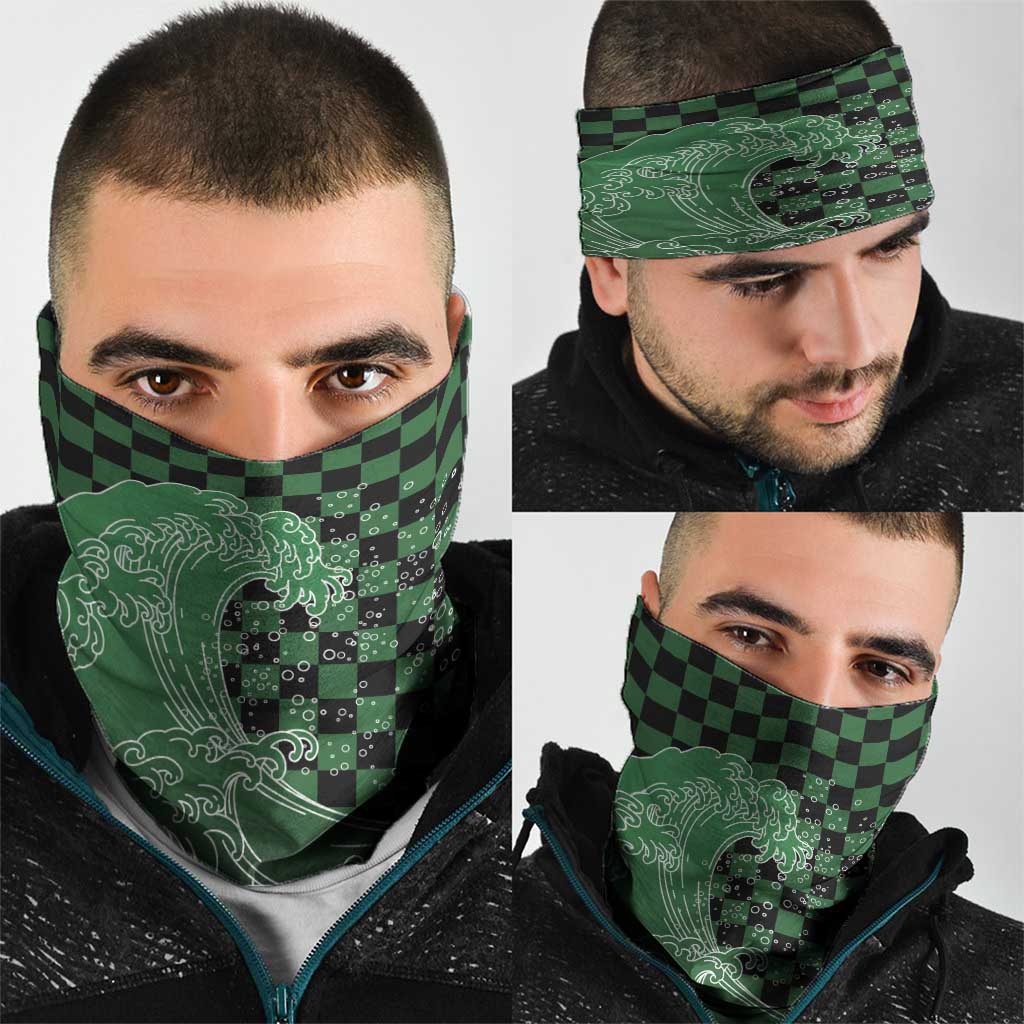 Japanese Asanoha Pattern Neck Gaiter Water Breathing Slayer Dragon - Polynesian Pride