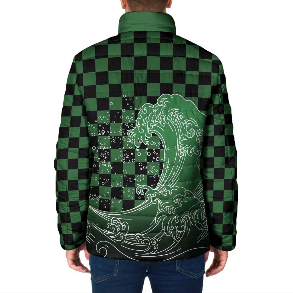Japanese Asanoha Pattern Padded Jacket Water Breathing Slayer Dragon LT9 - Polynesian Pride