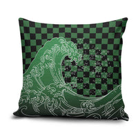 Japanese Asanoha Pattern Pillow Cover Water Breathing Slayer Dragon LT9 Green - Polynesian Pride