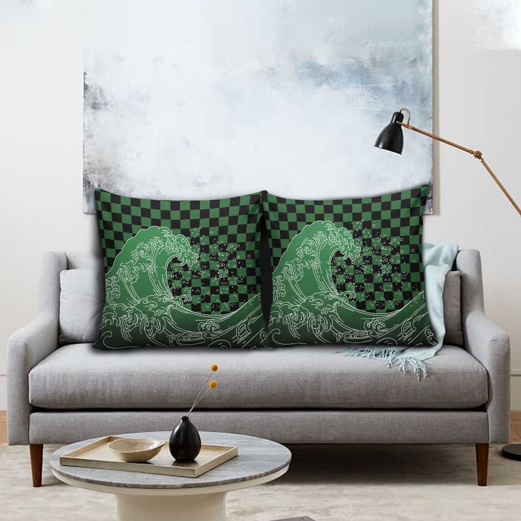 Japanese Asanoha Pattern Pillow Cover Water Breathing Slayer Dragon LT9 - Polynesian Pride