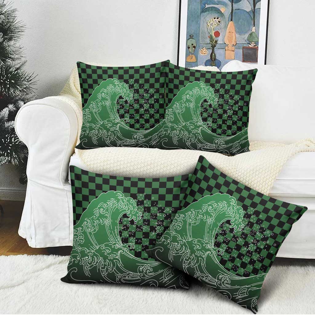 Japanese Asanoha Pattern Pillow Cover Water Breathing Slayer Dragon LT9 - Polynesian Pride