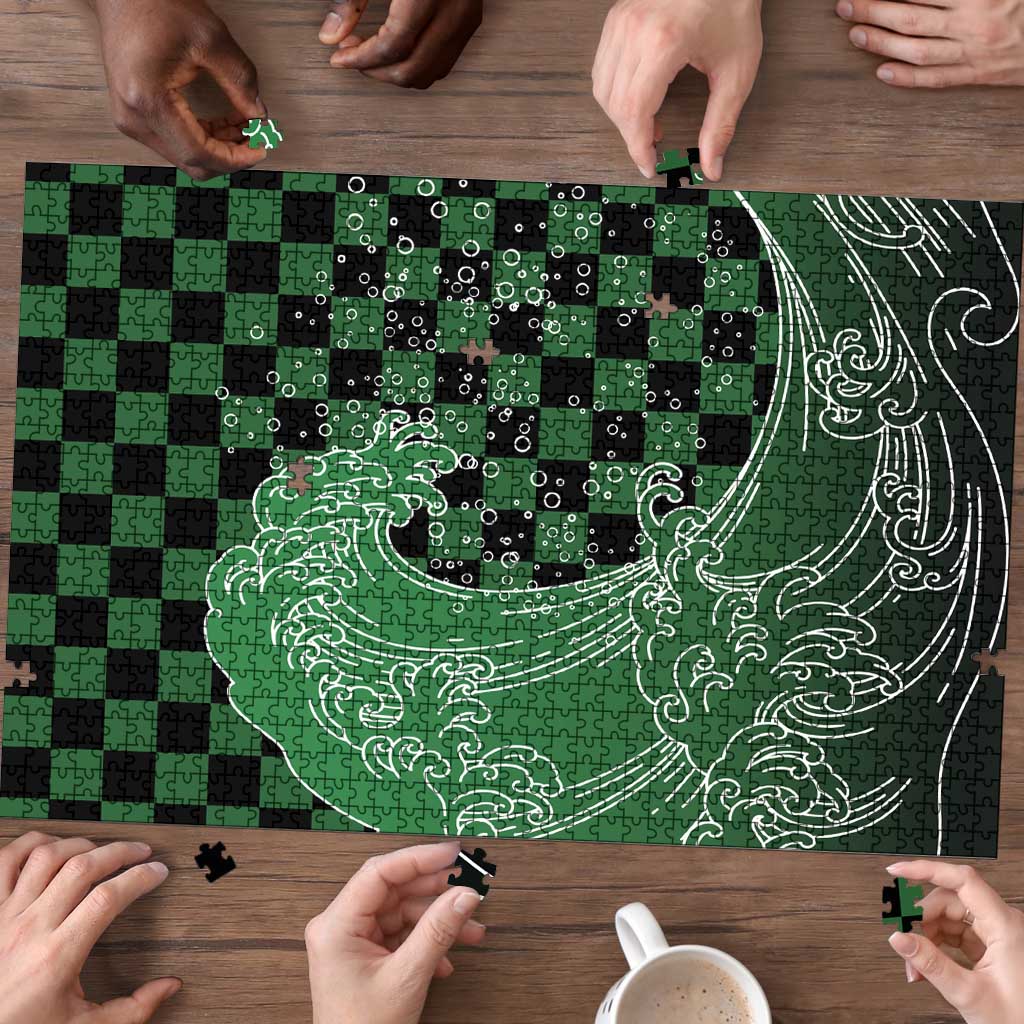 Japanese Asanoha Pattern Puzzle Water Breathing Slayer Dragon - Polynesian Pride