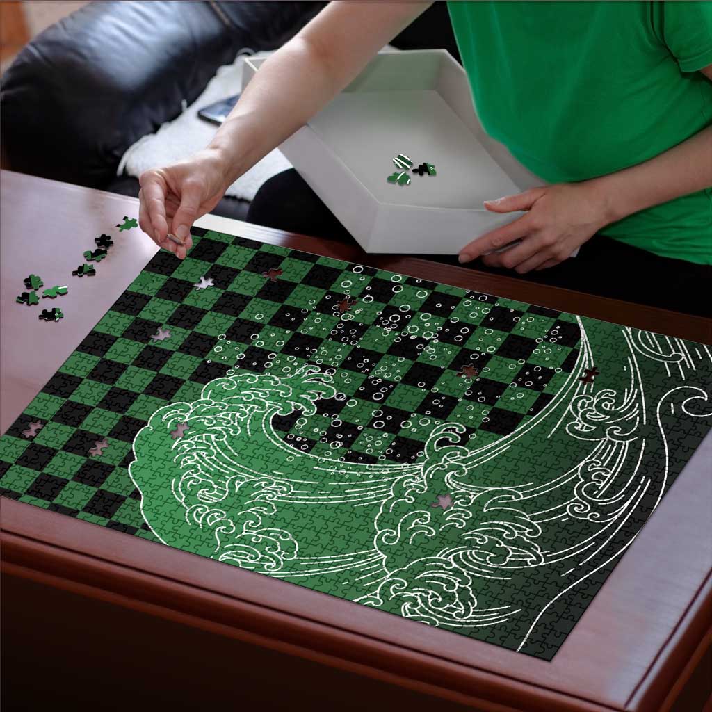 Japanese Asanoha Pattern Puzzle Water Breathing Slayer Dragon - Polynesian Pride