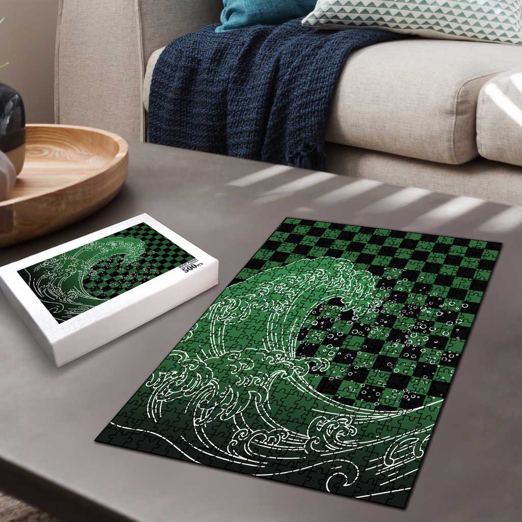 Japanese Asanoha Pattern Puzzle Water Breathing Slayer Dragon - Polynesian Pride