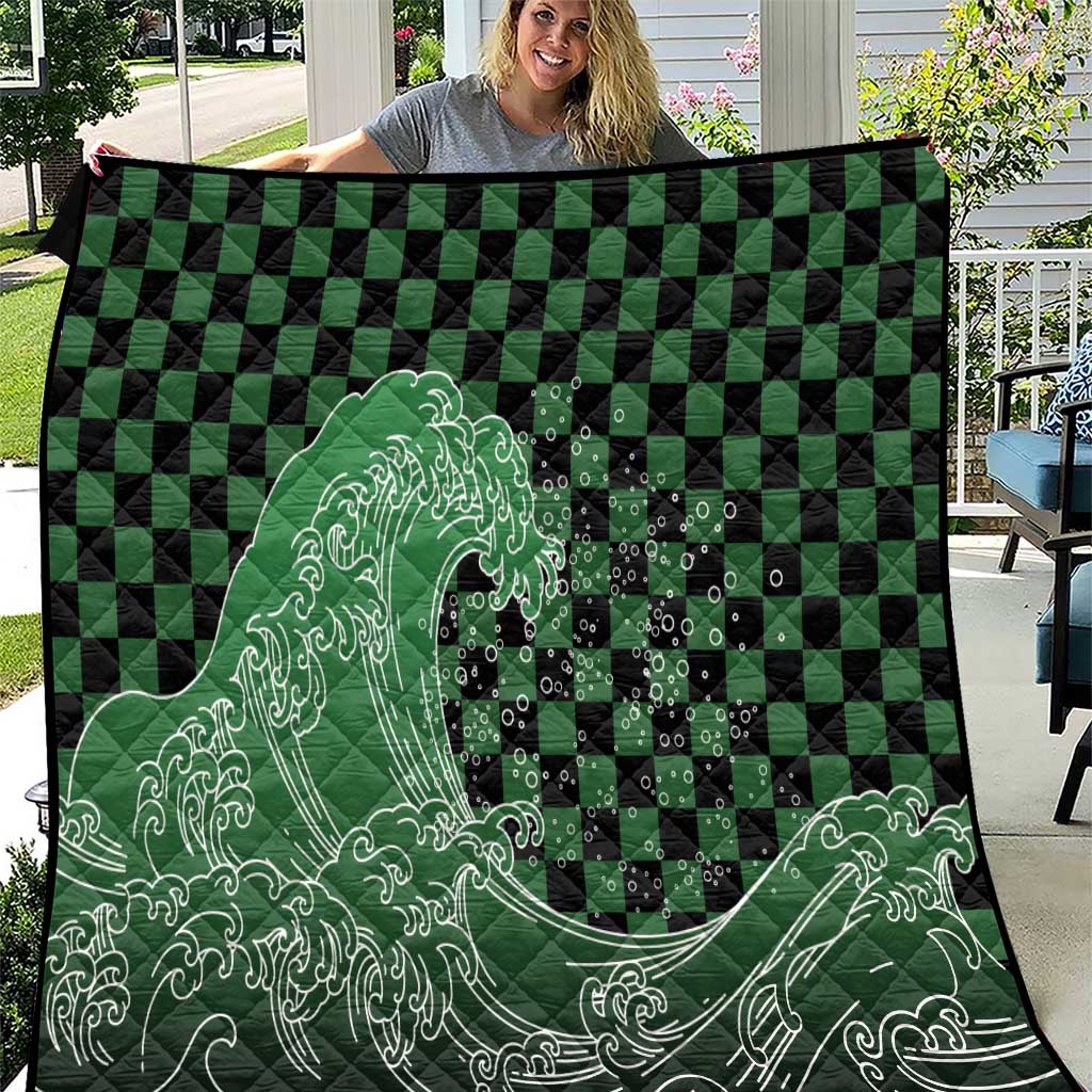 Japanese Asanoha Pattern Quilt Water Breathing Slayer Dragon LT9 Green - Polynesian Pride