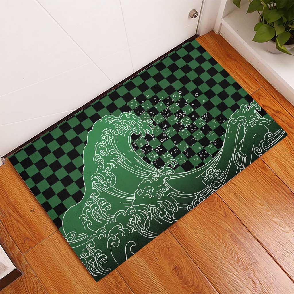 Japanese Asanoha Pattern Rubber Doormat Water Breathing Slayer Dragon LT9 - Polynesian Pride