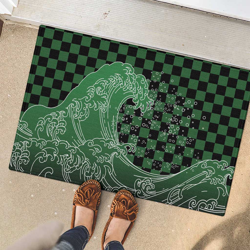 Japanese Asanoha Pattern Rubber Doormat Water Breathing Slayer Dragon LT9 - Polynesian Pride