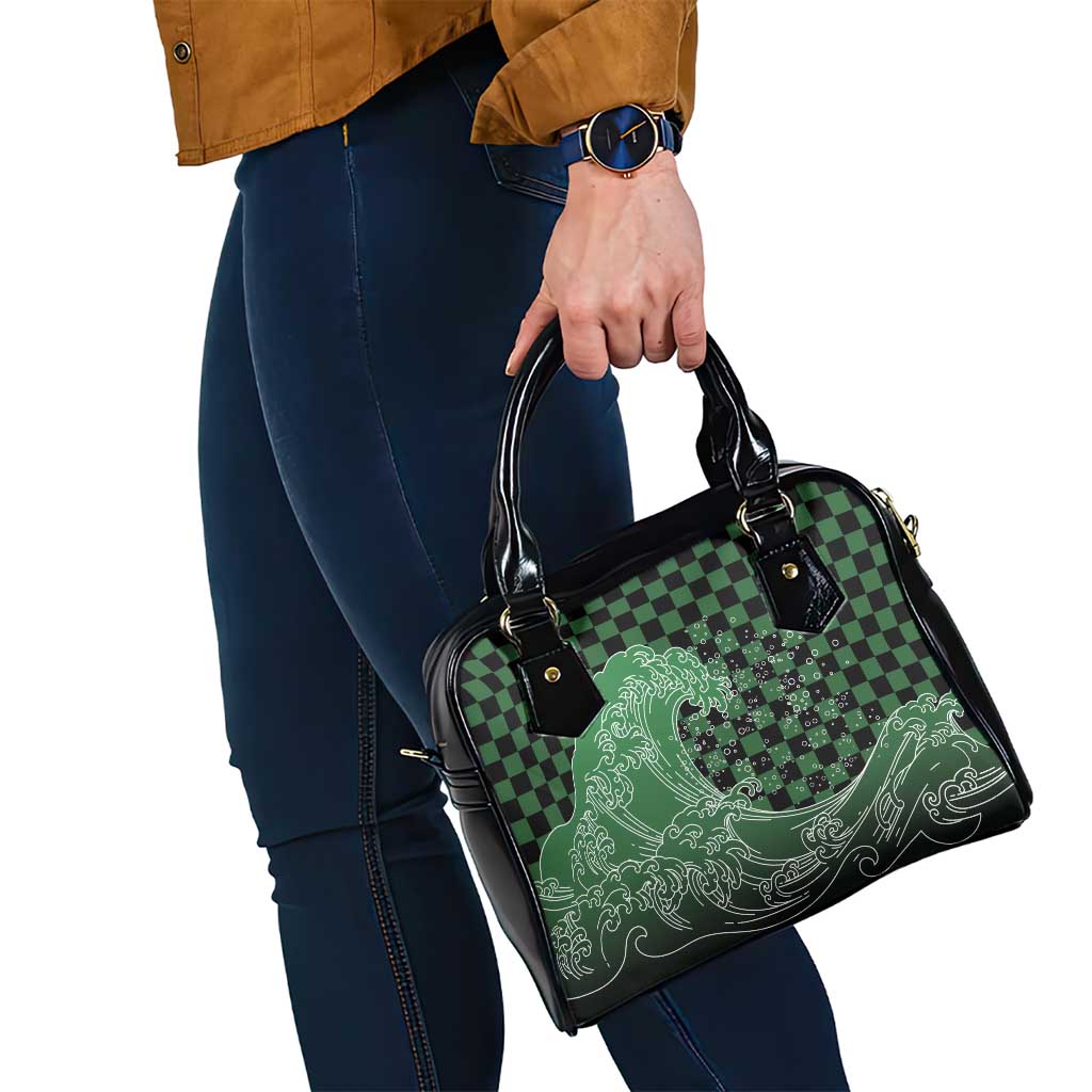 Japanese Asanoha Pattern Shoulder Handbag Water Breathing Slayer Dragon LT9 - Polynesian Pride