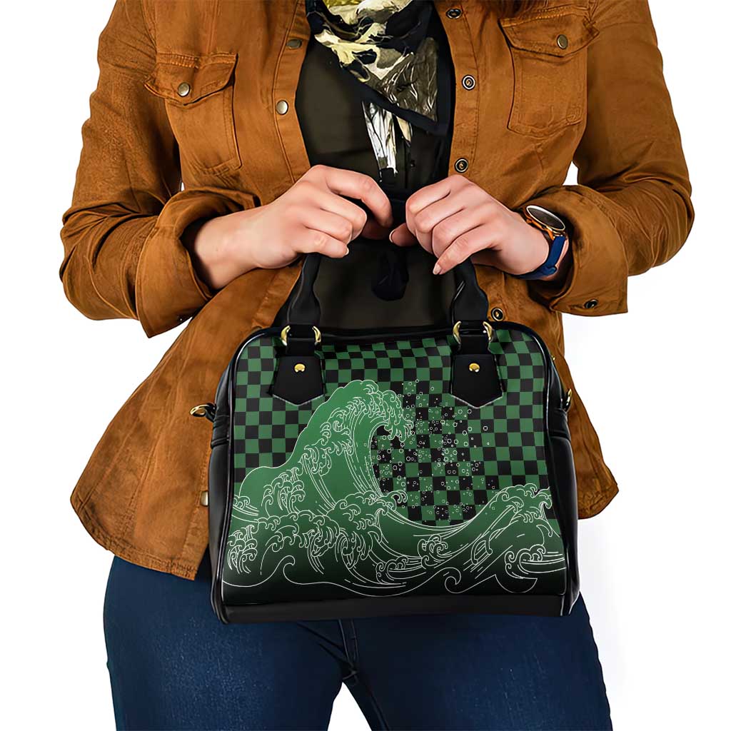Japanese Asanoha Pattern Shoulder Handbag Water Breathing Slayer Dragon LT9 - Polynesian Pride