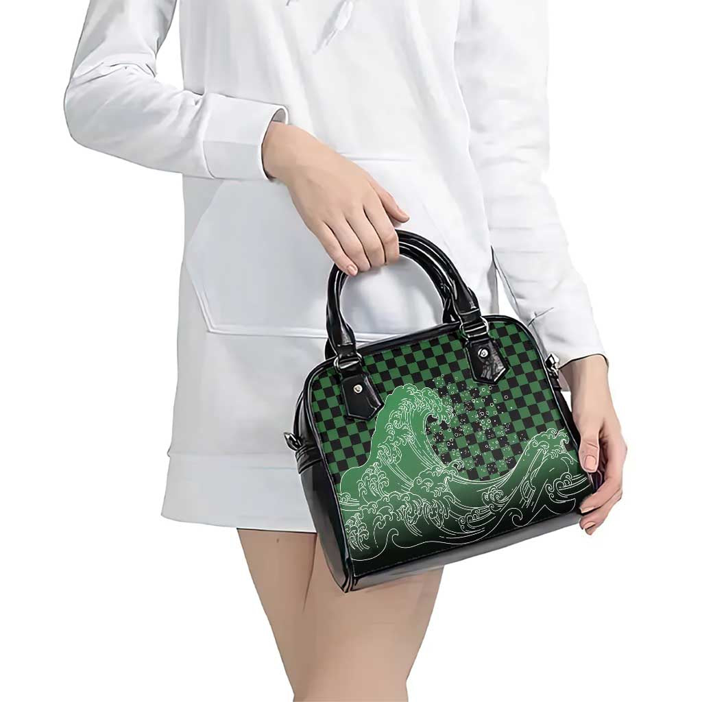 Japanese Asanoha Pattern Shoulder Handbag Water Breathing Slayer Dragon LT9 - Polynesian Pride
