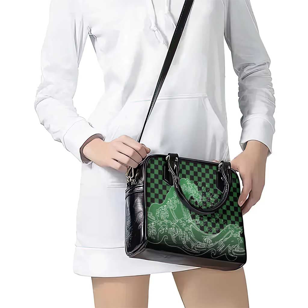 Japanese Asanoha Pattern Shoulder Handbag Water Breathing Slayer Dragon LT9 - Polynesian Pride