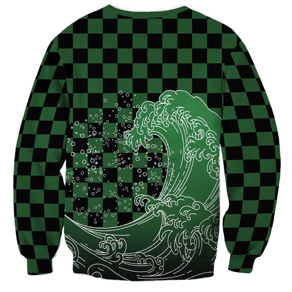 Japanese Asanoha Pattern Sweatshirt Water Breathing Slayer Dragon - Polynesian Pride
