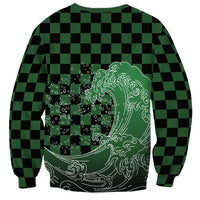 Japanese Asanoha Pattern Sweatshirt Water Breathing Slayer Dragon - Polynesian Pride