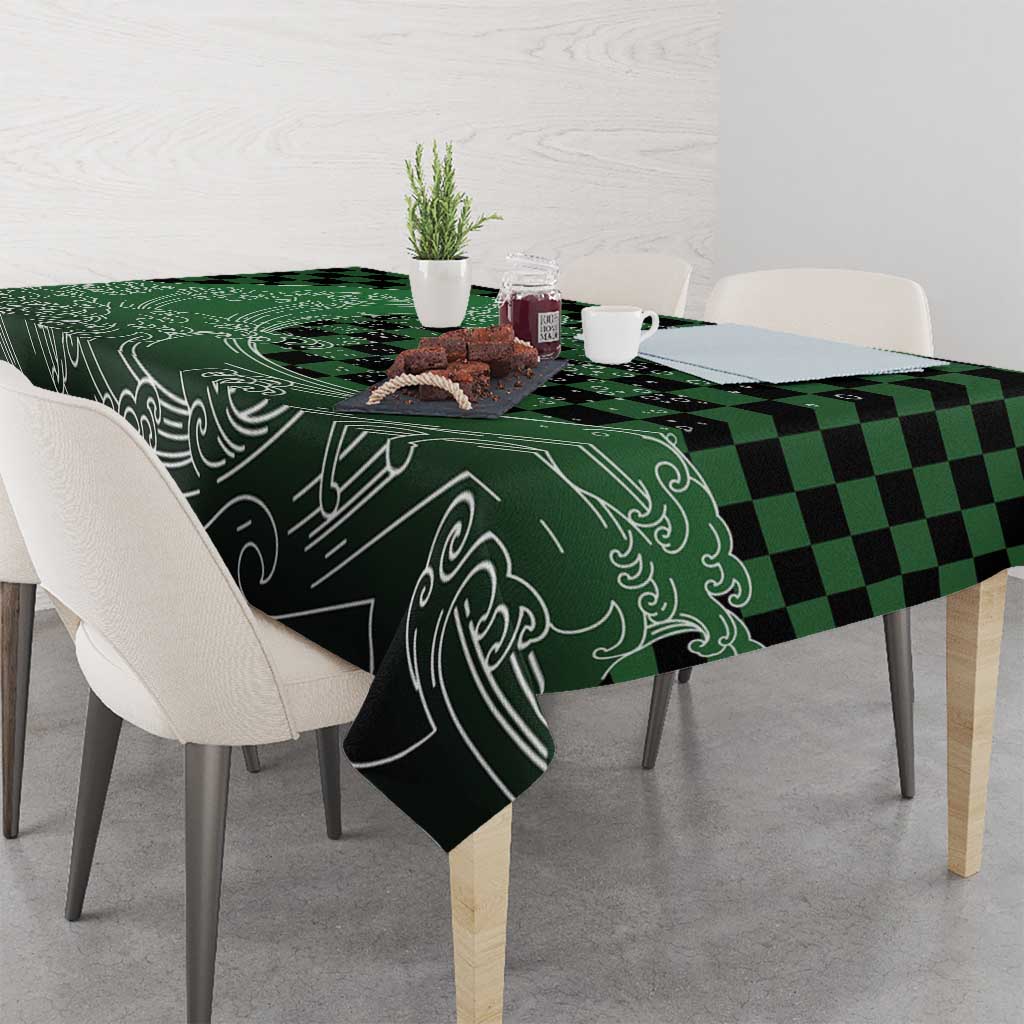 Japanese Asanoha Pattern Tablecloth Water Breathing Slayer Dragon - Polynesian Pride