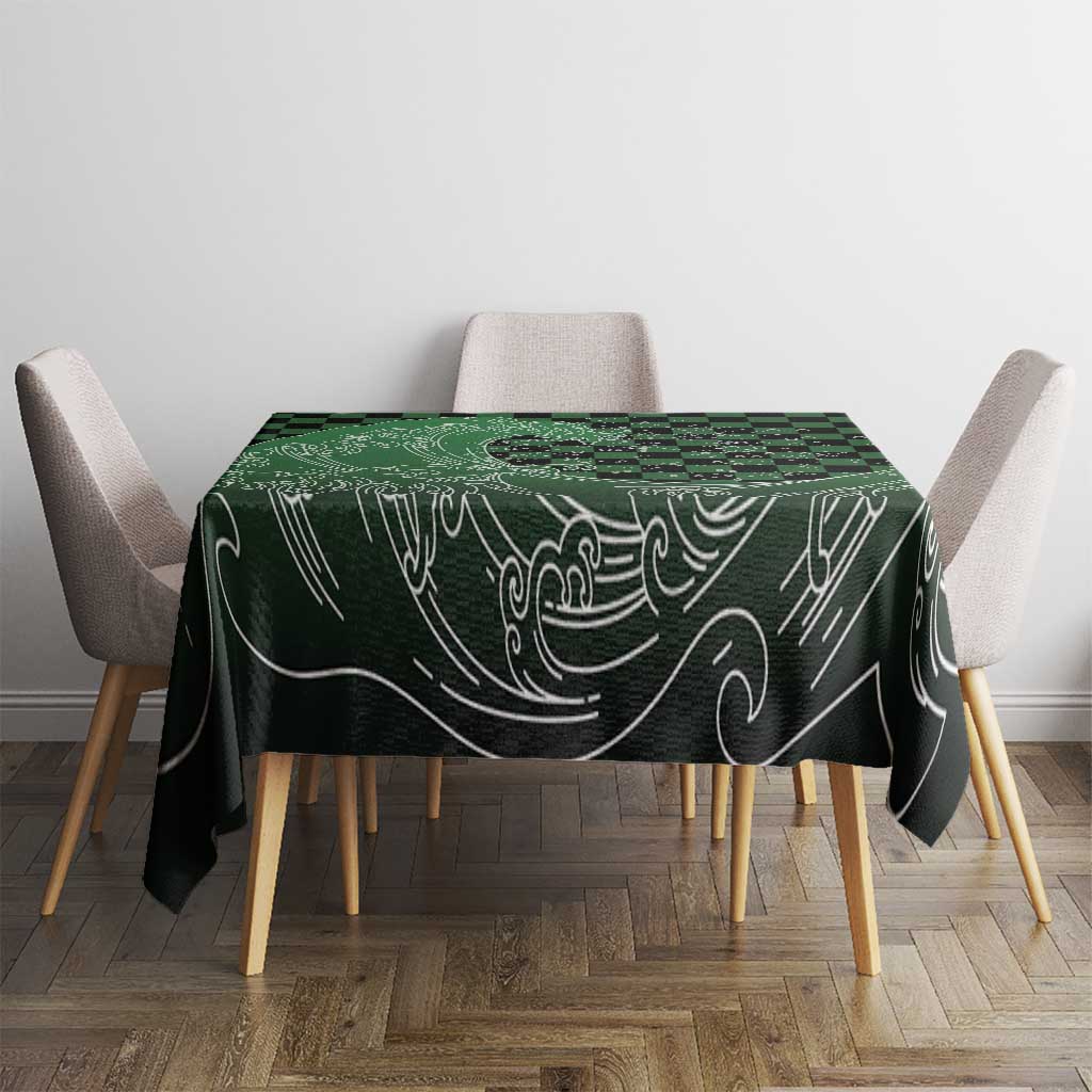 Japanese Asanoha Pattern Tablecloth Water Breathing Slayer Dragon - Polynesian Pride