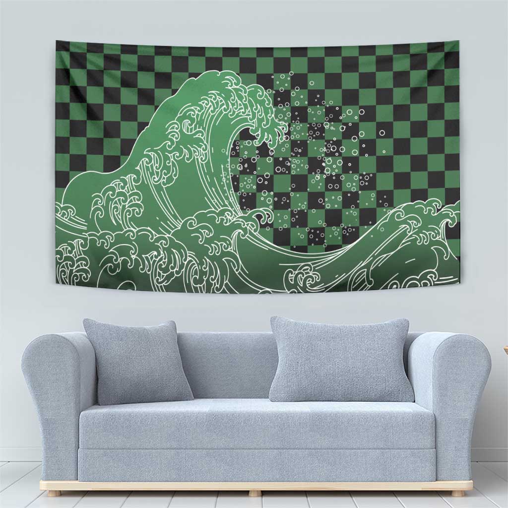 Japanese Asanoha Pattern Tapestry Water Breathing Slayer Dragon LT9 - Polynesian Pride