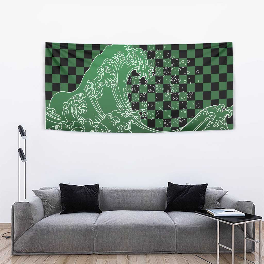 Japanese Asanoha Pattern Tapestry Water Breathing Slayer Dragon LT9 - Polynesian Pride