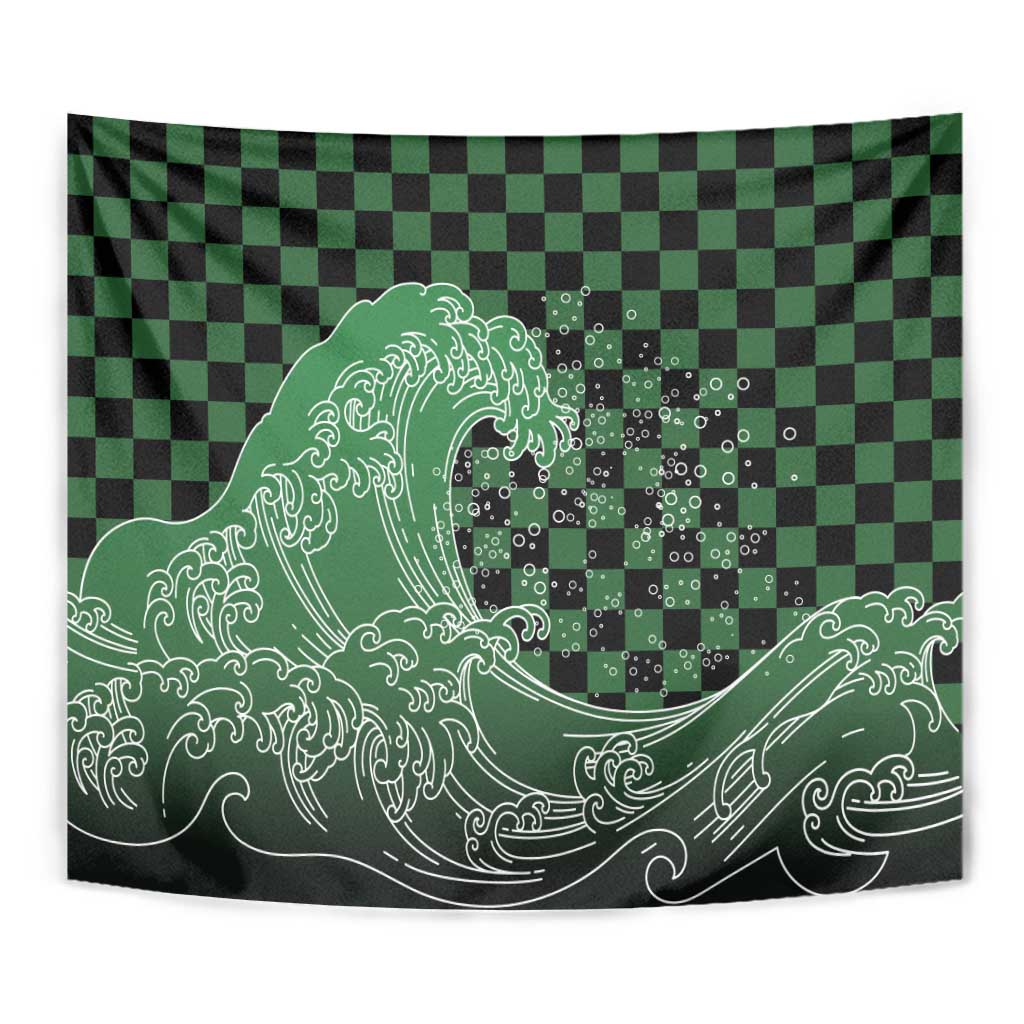 Japanese Asanoha Pattern Tapestry Water Breathing Slayer Dragon LT9 - Polynesian Pride