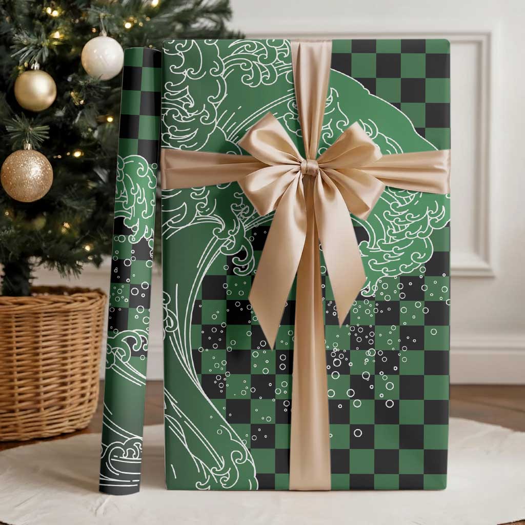 Japanese Asanoha Pattern Wrapping Paper Water Breathing Slayer Dragon - Polynesian Pride