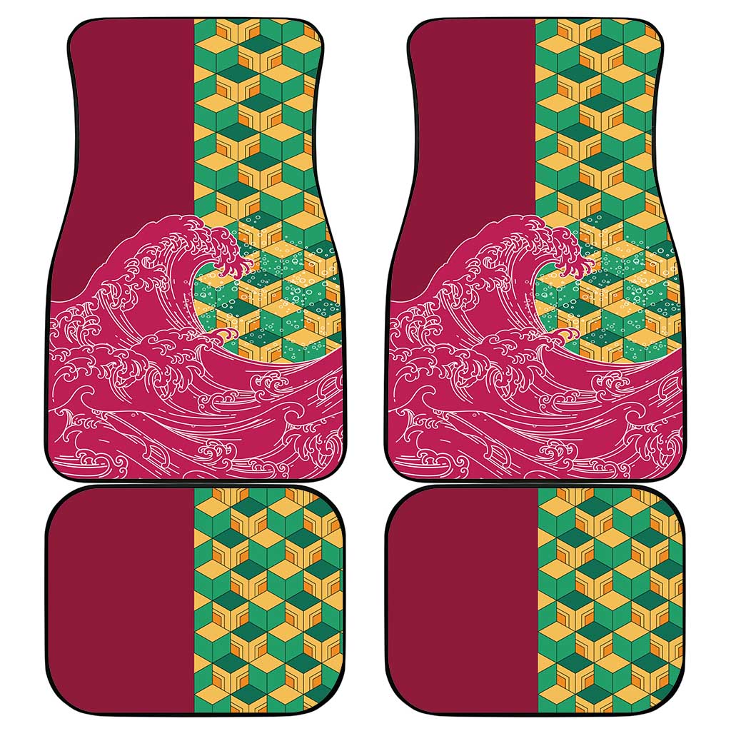 Japanese Bishamon-Kikkou Pattern Car Mats Water Pillar Silent River Flow LT9 - Polynesian Pride