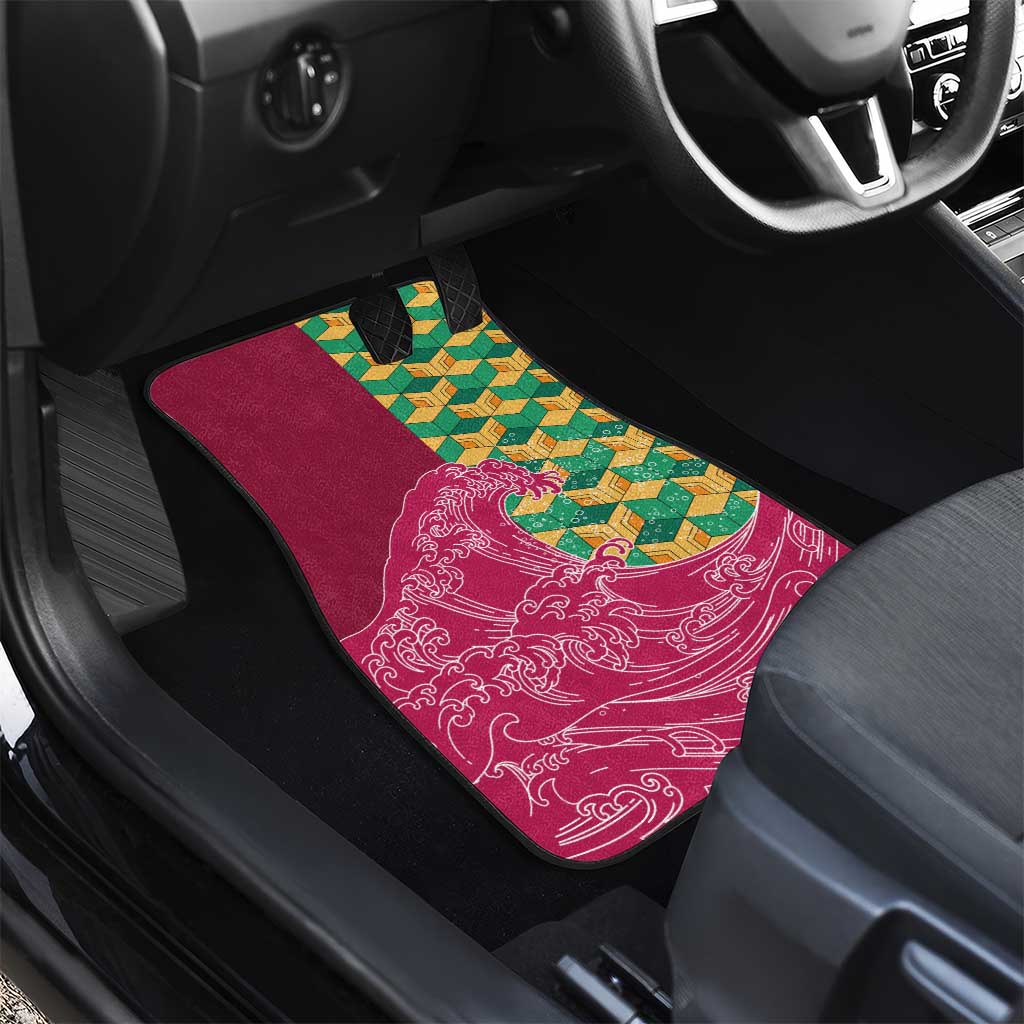 Japanese Bishamon-Kikkou Pattern Car Mats Water Pillar Silent River Flow LT9 - Polynesian Pride