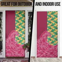 Japanese Bishamon-Kikkou Pattern Door Cover Water Pillar Silent River Flow - Polynesian Pride